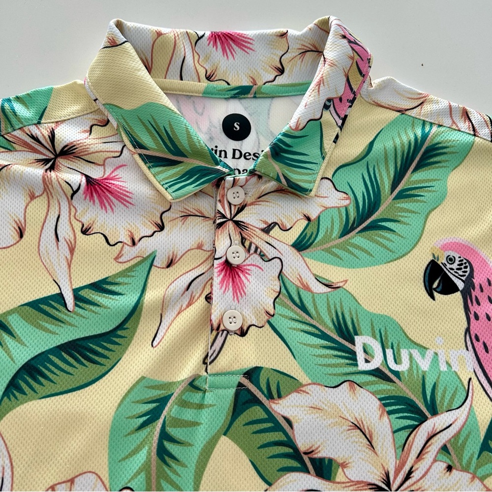 Duvin Tropical Print Polo Shirt